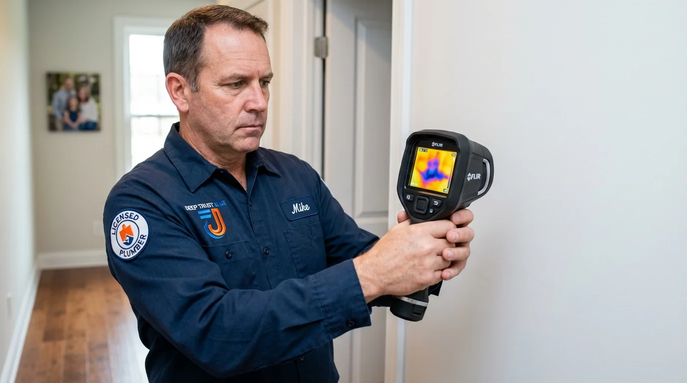Thermal imaging leak detection by Johns Plumbing LLC in Saint Ignace
